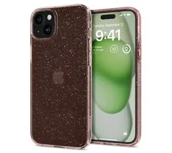 Etui Spigen Liquid Crystal Glitter do iPhone 15 Plus rose quartz