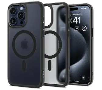 Etui Spigen Ultra Hybrid MagFit do iPhone 15 Pro Czarny