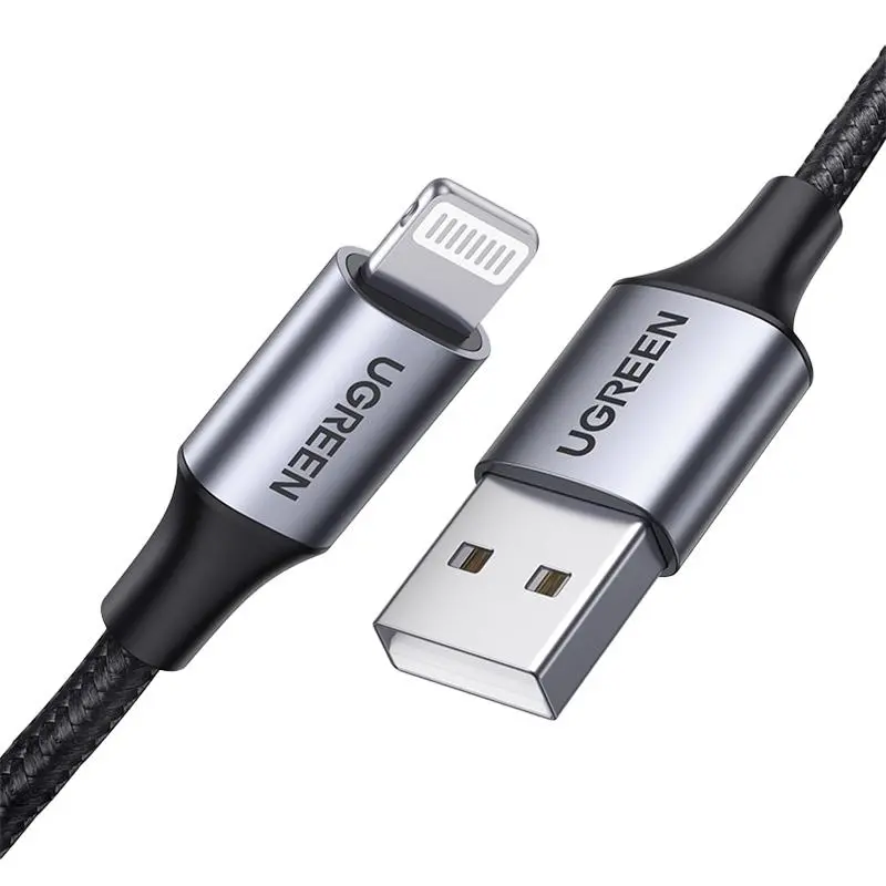 Kabel UGREEN Lightning do USB 2,4A US199 1m Czarny