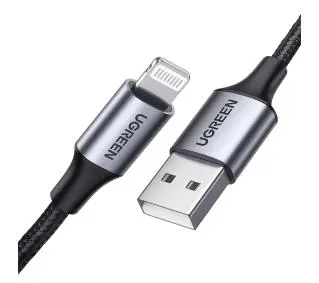 UGREEN Lightning do USB 2,4A US199 1m Czarny