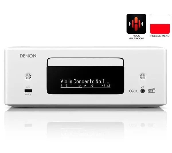 Denon CEOL RCDN-12 DAB 2.1-kanałowy Wi-Fi Bluetooth AirPlay Biały - ⚡ EURO HIT CENOWY! ⚡ - Kup na Raty - RRSO 0%