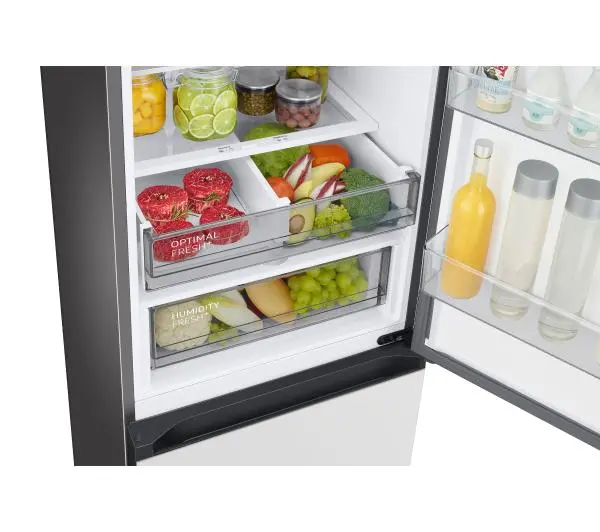 Samsung Bespoke RB38C7B5C12 Funkcje AI Pełny No Frost 203cm Szuflada z kontrolą wilgotności Zdalne sterowanie Biały - Kup na Raty - RRSO 0%