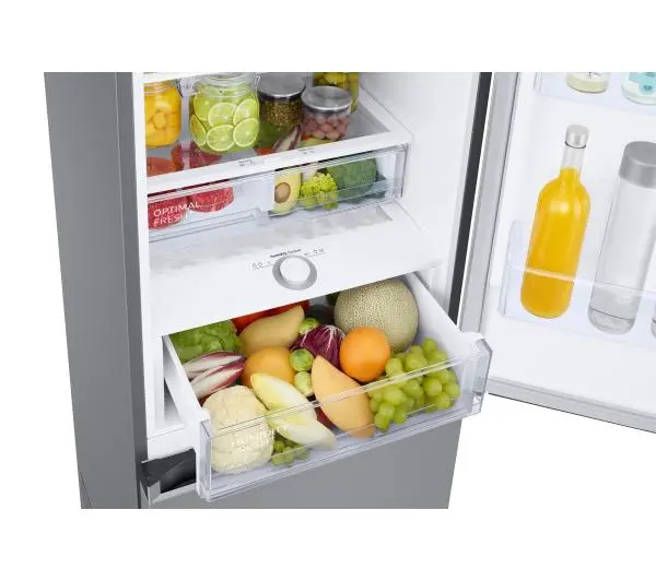 Samsung RB38C603CS9 Funkcje AI Pełny No Frost 203cm Szuflada z kontrolą wilgotności Zdalne sterowanie Stal Szczotkowana - Kup na Raty - RRSO 0%