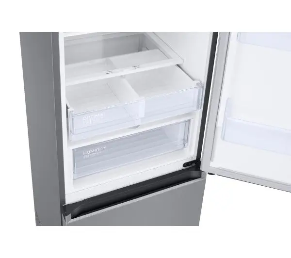 Samsung RB38C603CS9 Funkcje AI Pełny No Frost 203cm Szuflada z kontrolą wilgotności Zdalne sterowanie Stal Szczotkowana - Kup na Raty - RRSO 0%