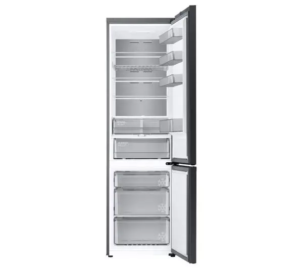 Samsung Bespoke RB38C7B5C22 Funkcje AI Pełny No Frost 203cm Szuflada z kontrolą wilgotności Zdalne sterowanie Czarne szkło - Kup na Raty - RRSO 0%