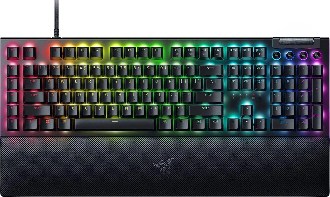Klawiatura mechaniczna Razer BlackWidow V4 US Green Switch Czarny