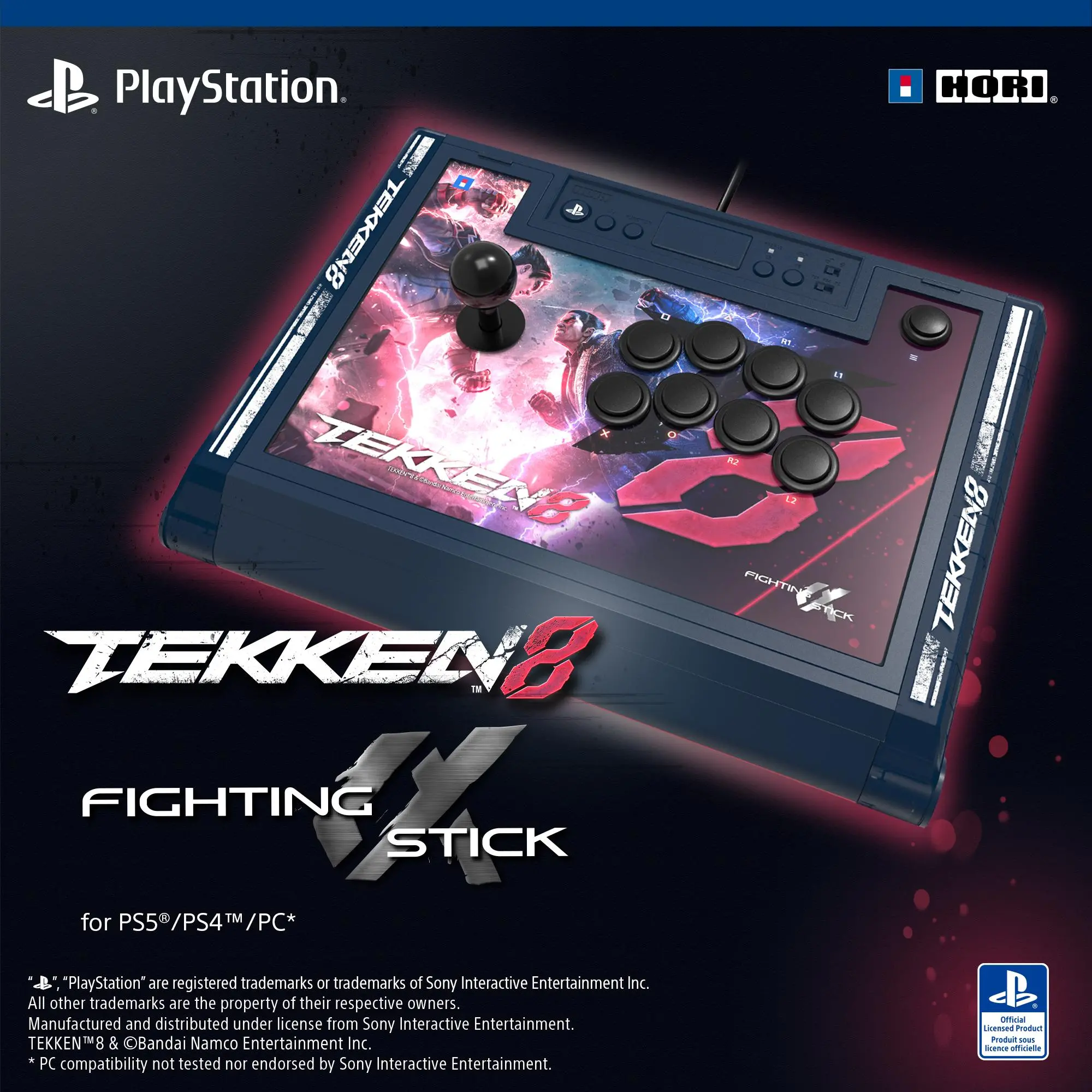 Hori Fighting Stick Tekken 8 Edition do PS5, PS4 Przewodowy