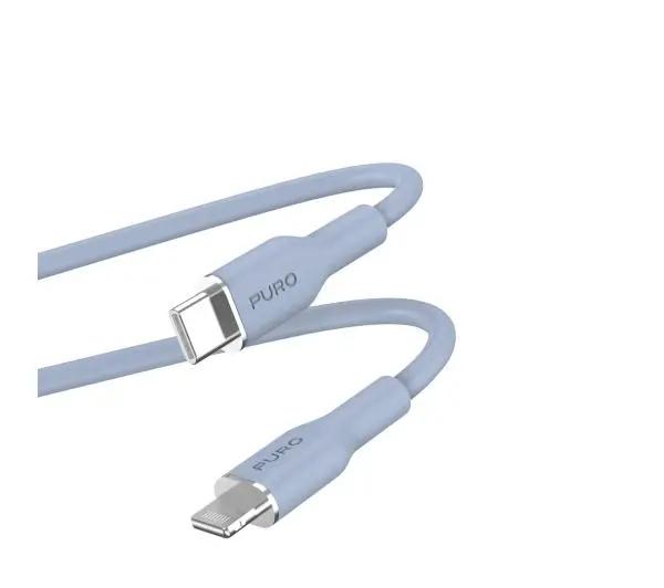 Puro Soft USB-C do Lightning 1,5 m Niebieski