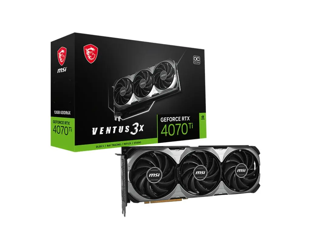 Karta graficzna MSI GeForce RTX 4070 Ti VENTUS 3X E1 OC 12GB GDDR6X 192bit DLSS 3