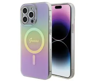 Guess IML Iridescent MagSafe GUHMP15LHITSP do iPhone 15 Pro Różowy