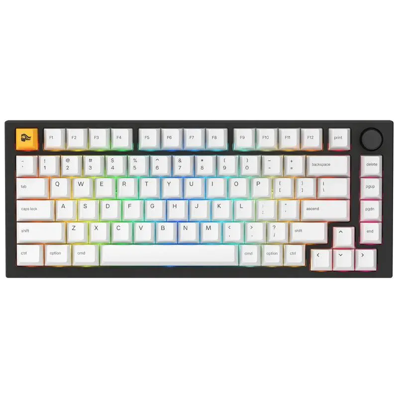 Klawiatura mechaniczna Glorious GMMK PRO TKL 75% RGB Biało-czarny
