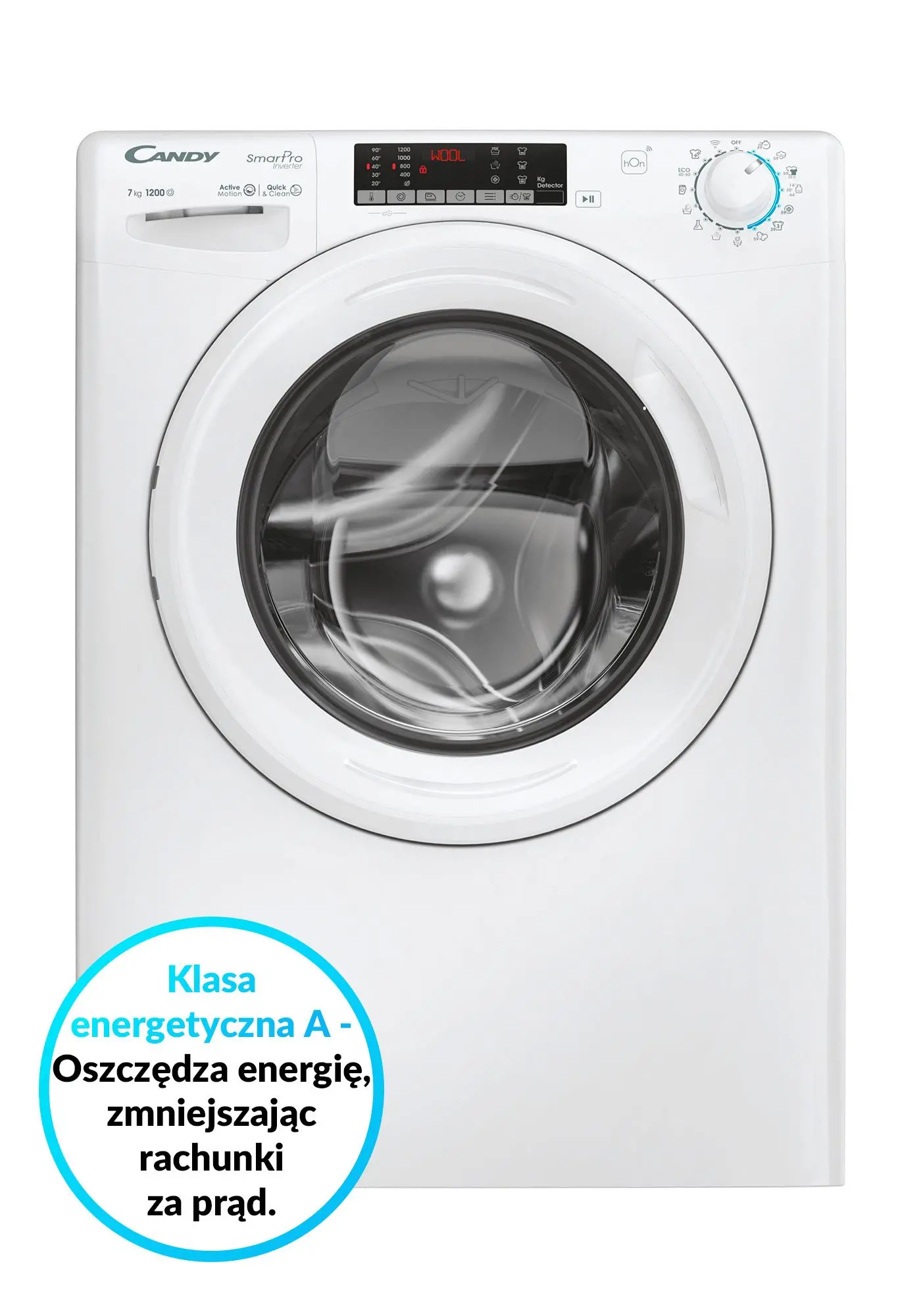 Pralka Candy Smart Pro CO4 274TWM6/1-S Slim 7kg 1200 obr/min Zdalne sterowanie