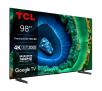 Telewizor TCL 98C955  98" QLED miniLED 4K 144Hz Google TV Dolby Vision IQ Dolby Atmos HDMI 2.1 DVB-T2
