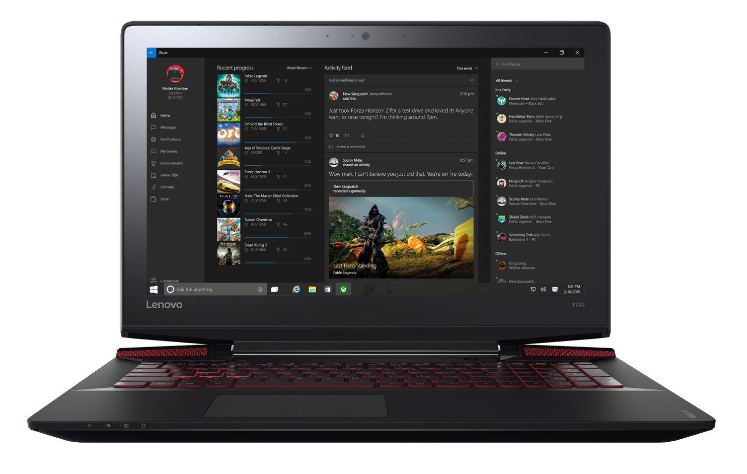 Lenovo Y700-15 15,6" Intel® Core™ i5-6300HQ 4GB RAM 1TB Dysk GTX960 Grafika