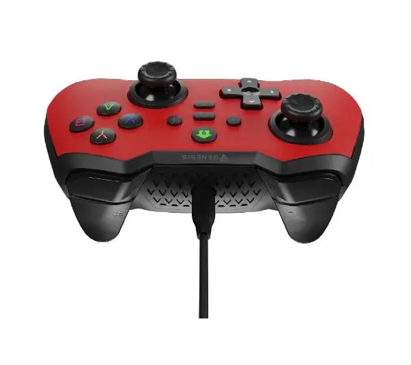 Genesis Mangan 300 do PC, Nintendo Switch, Android, Steam Deck, Asus Rog Ally Przewodowy Czerwony