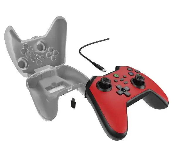 Genesis Mangan 300 do PC, Nintendo Switch, Android, Steam Deck, Asus Rog Ally Przewodowy Czerwony