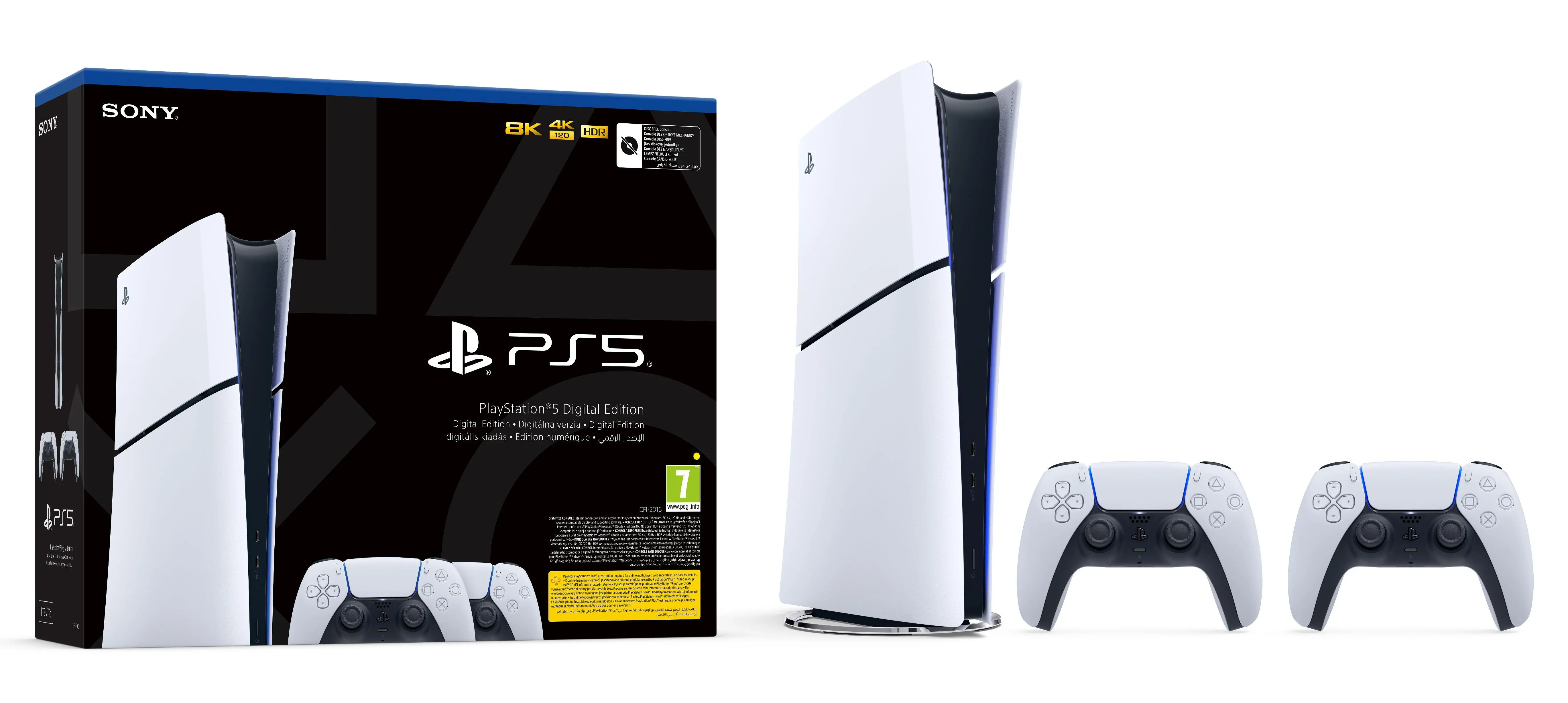 Konsola Sony PlayStation 5 Digital Slim D Chassis (PS5) 1TB + Dodatkowy Pad Biały