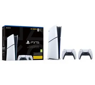 Konsola Sony PlayStation 5 Digital Slim D Chassis (PS5) 1TB + Dodatkowy Pad Biały