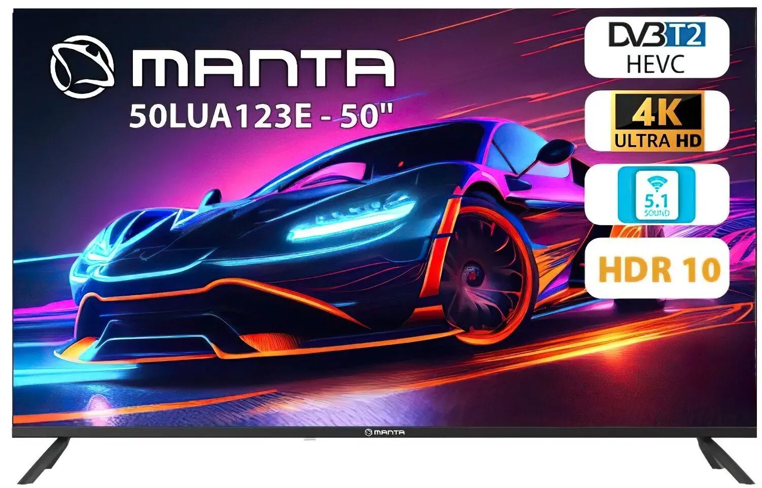 Telewizor Manta 50LUA123E  50" LED 4K Smart TV DVB-T2