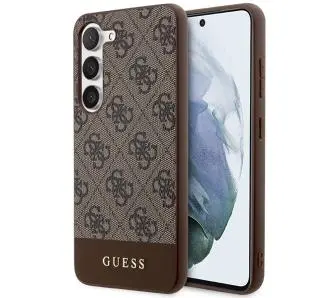 Etui Guess 4G Stripe Collection GUHCS24SG4GLBR do Samsung Galaxy S24 Brązowy