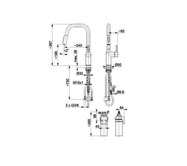 KFA Armatura Duero Pure Style Pull-Out 6623-313-22 Inox Stal szlachetna - TRZECI -55%, ALBO 5-TY ZA 1ZŁ - Kup na Raty - RRSO 0%