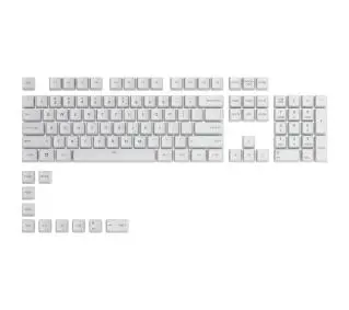 Glorious GPBT Keycaps 114szt. Arctic White Biały