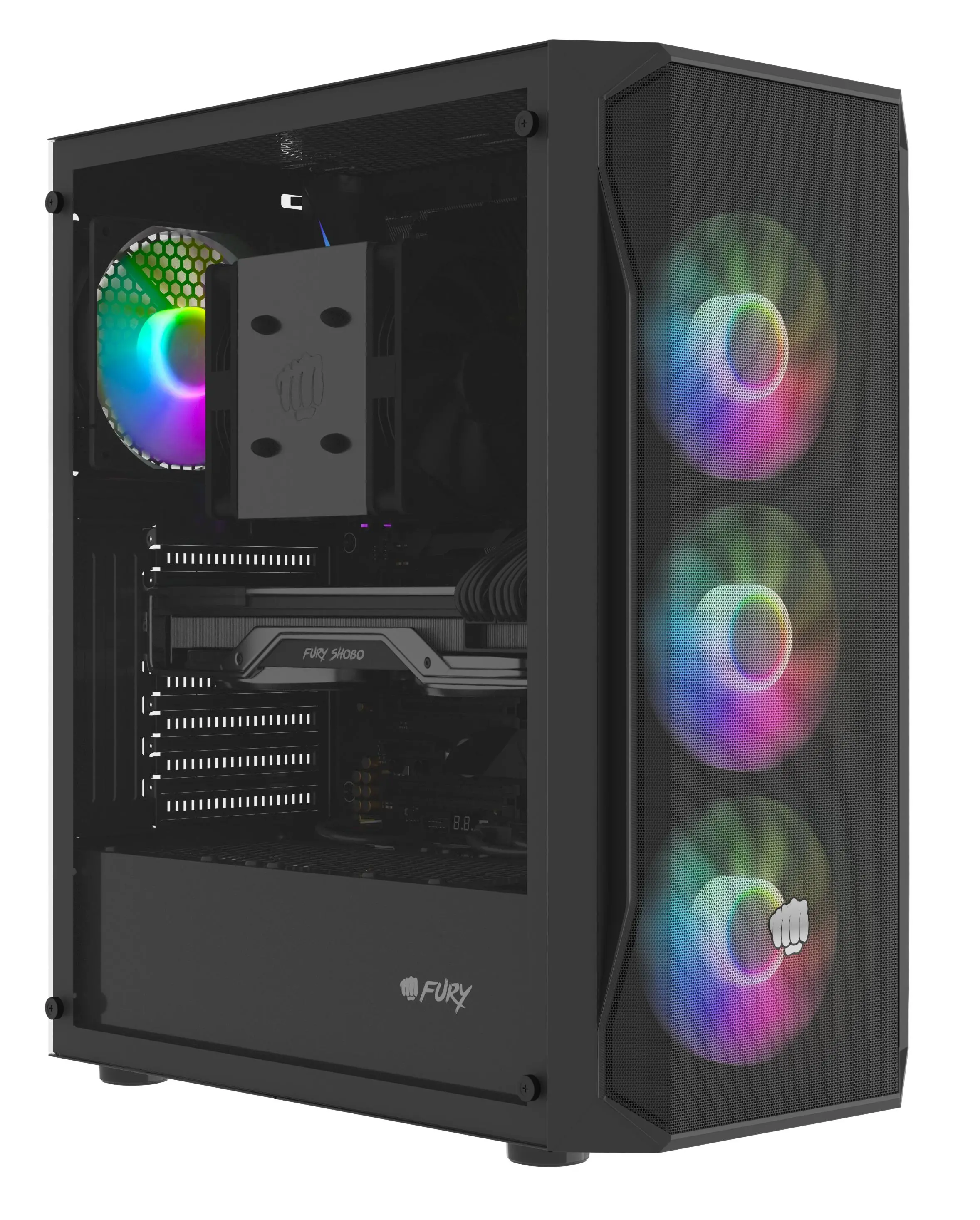 Obudowa Fury Shobo SH4F RGB Czarny