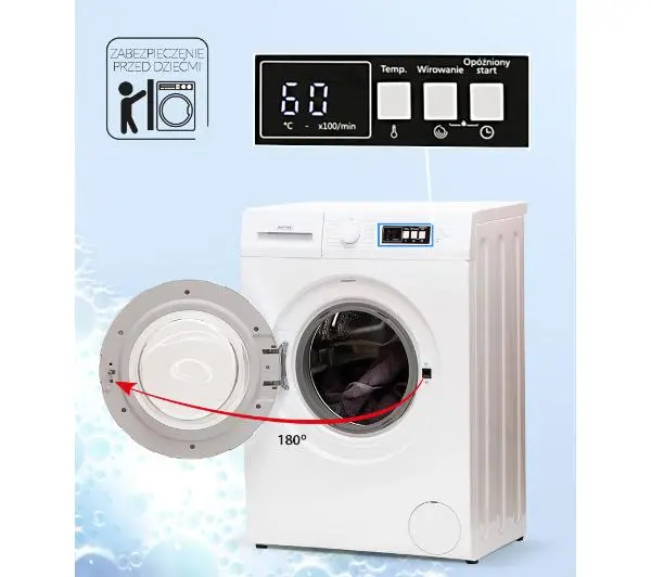 MPM 4610-PV-37 Slim 6kg 1000obr/min - TRZECI -55%, ALBO 5-TY ZA 1ZŁ - Kup na Raty - RRSO 0%