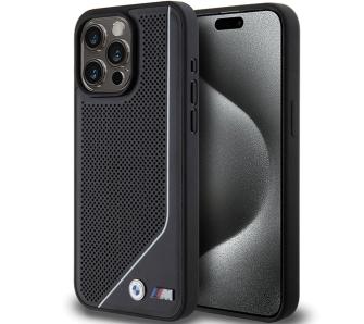 Etui BMW Perforated Twisted Line MagSafe BMHMP15X23PUCPK do iPhone 15 Pro Max Czarny