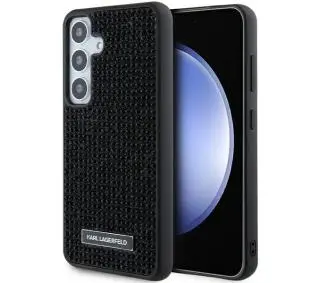 Karl Lagerfeld Rhinestone Logo Metal Plate do Samsung Galaxy S24+ Czarny