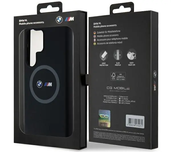 BMW Silicone Pattern MagSafe do Samsung Galaxy S24 Ultra Czarny