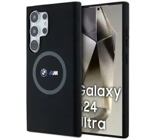 BMW Silicone Pattern MagSafe do Samsung Galaxy S24 Ultra Czarny