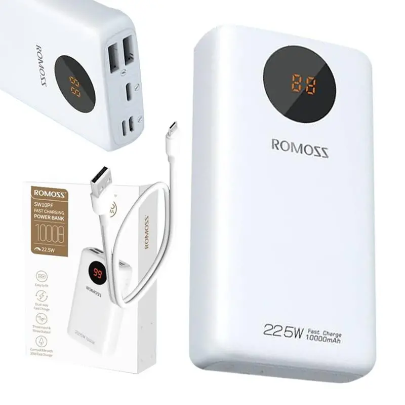 фото Зовнішній акумулятор (павербанк) Romoss 10000 mAh 22,5W White (SW10PF)