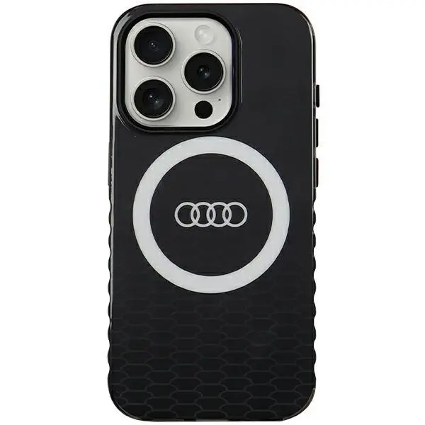 Audi GT Custodia In Pelle Sintetica Per IPhone 15 Pro Max 6,7" - Design Sportivo, Nero, Con Logo Metallico
