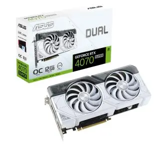 Karta graficzna ASUS Dual GeForce RTX 4070 SUPER OC Edition White 12GB GDDR6X 192bit DLSS 3