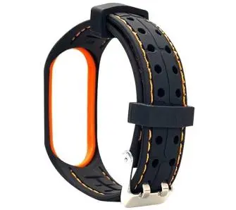 Pasek Beline do Mi Band 7 Smart Czarno-pomarańczowy