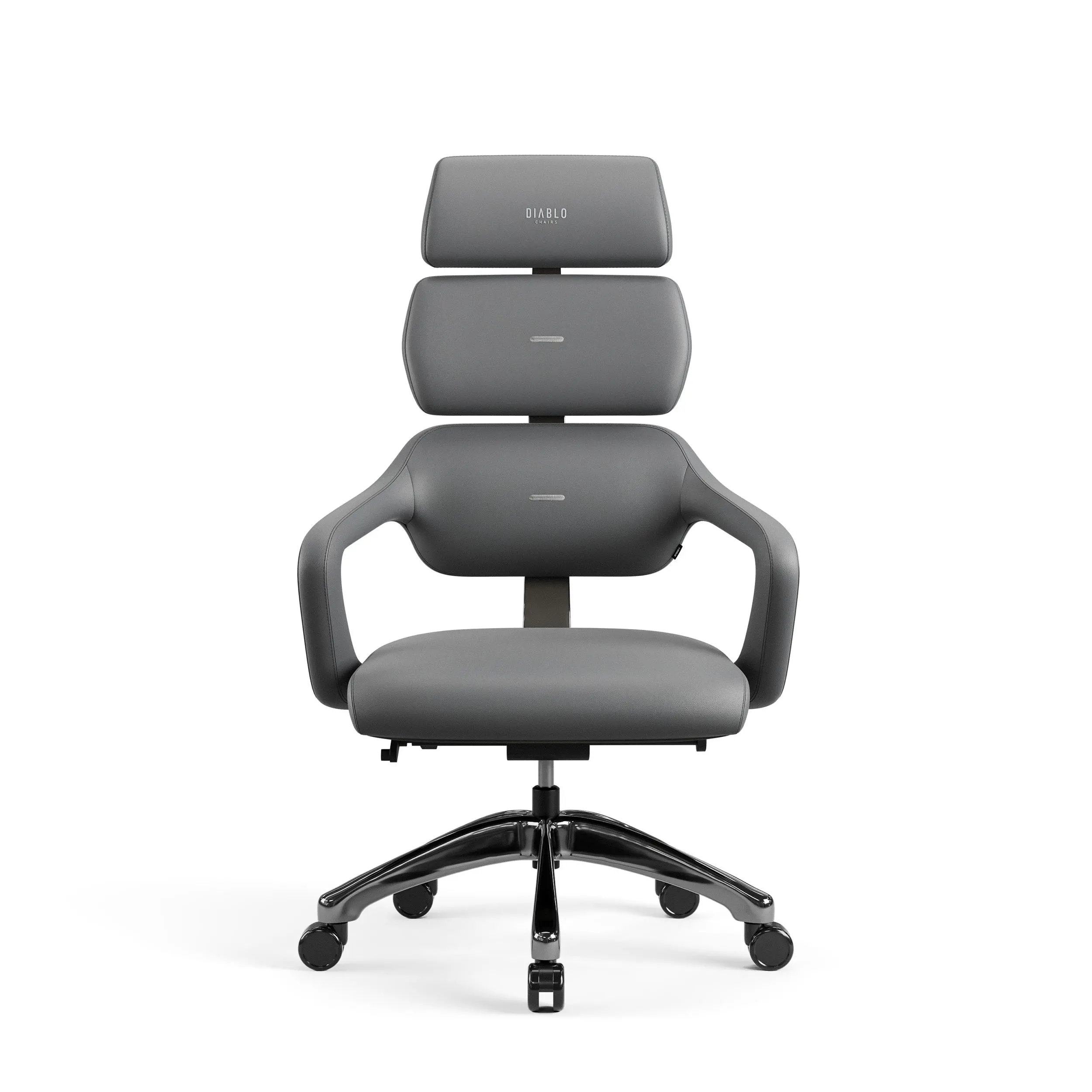 Fotel Diablo Chairs V-Modular Biurowy do 160kg Skóra ECO Szary