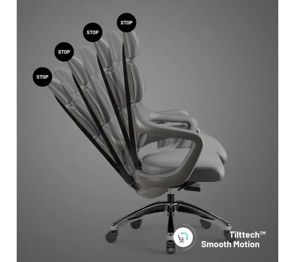 Diablo Chairs V-Modular Biurowy do 160kg Skóra ECO Szary - Kup na Raty - RRSO 0%