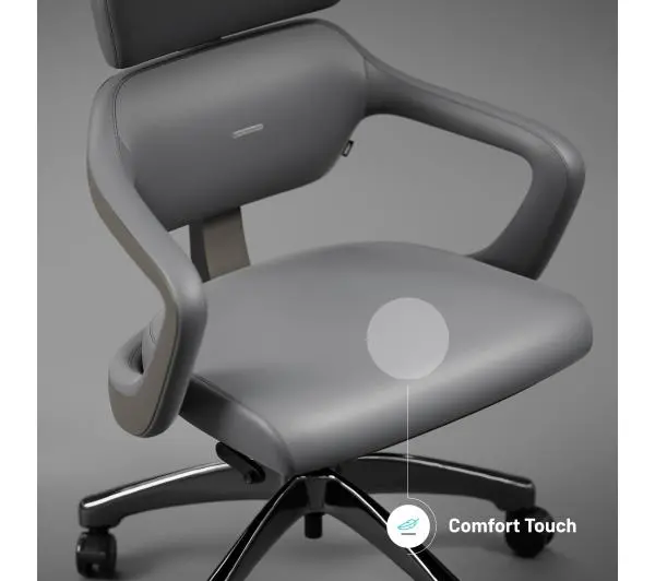 Diablo Chairs V-Modular Biurowy do 160kg Skóra ECO Szary - Kup na Raty - RRSO 0%
