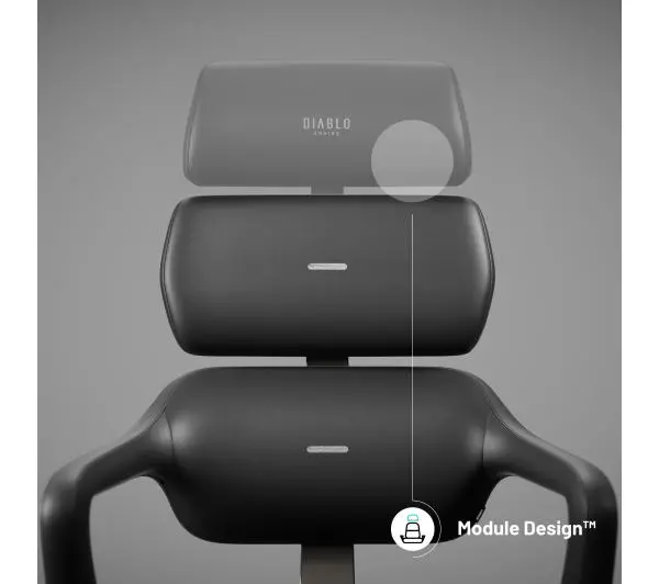 Diablo Chairs V-Modular Biurowy do 180kg Skóra ECO Czarny - Kup na Raty - RRSO 0%