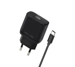 Beline 1x USB-C 30W + kabel USB-C PD 3.0 GaN Czarny