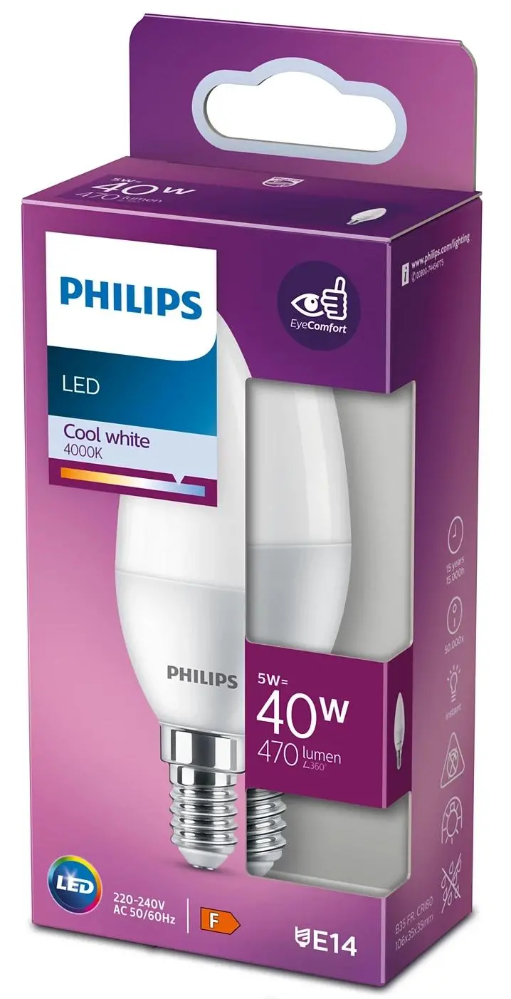 Żarówka LED Philips 4,9W (40W) E14