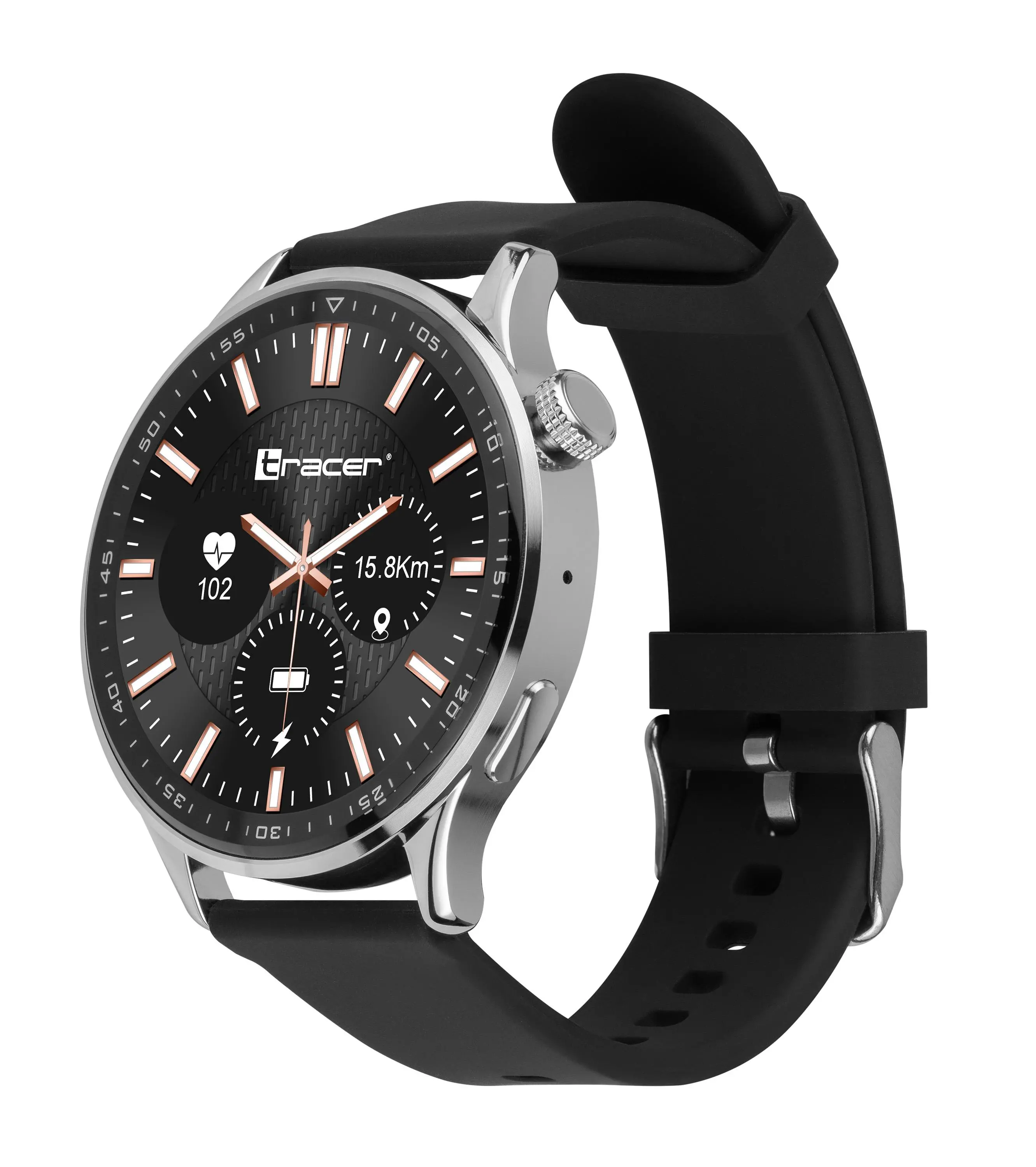 Smartwatch Tracer SMW9 X-TRO 1.52 47mm Czarny