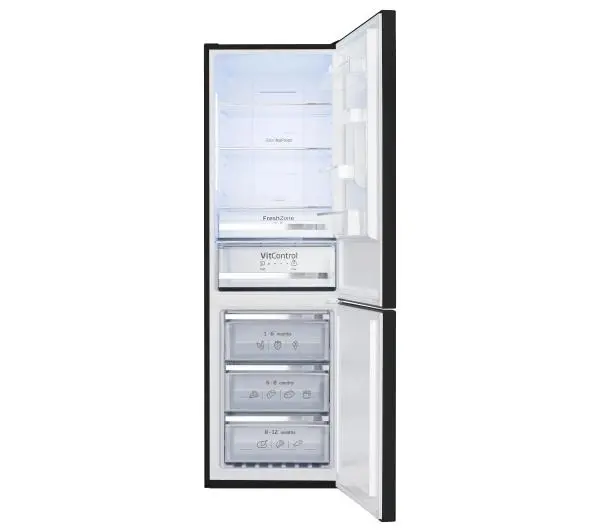 Amica FK3666.2DFZHC Pełny No Frost 186,5cm Szuflada z kontrolą wilgotności Czarny - Kup na Raty - RRSO 0%