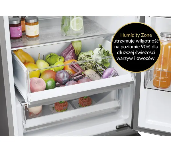 Haier Seria 5 HTW5620ENMP Funkcje AI Pełny No Frost 205cm Komora świeżości Zdalne sterowanie Dark Inox - Kup na Raty - RRSO 0%