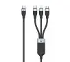 Kabel Unitek USB-C 3w1 20W 1,5m Czarny