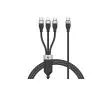 Kabel Unitek USB-C 3w1 20W 1,5m Czarny