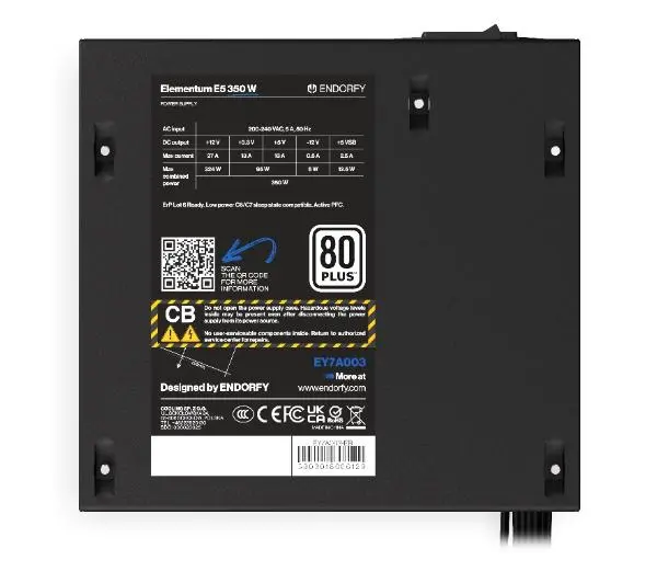 Endorfy Elementum E5 350W 80+ Czarny