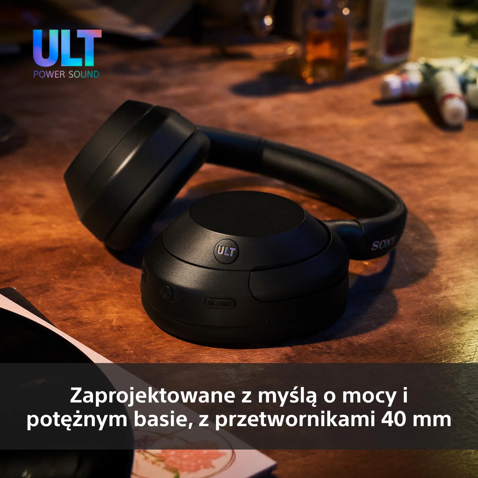 Słuchawki bezprzewodowe Sony ULT Wear WH-ULT900NB Nauszne