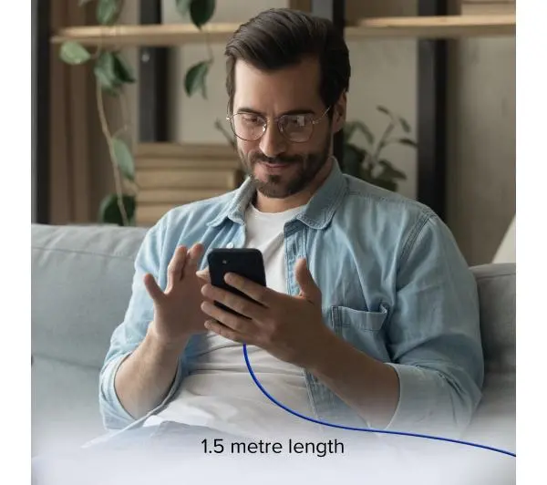 SBS USB-C do USB-C 60W 1,5m Niebieski